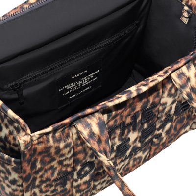 THE LARGE TOTE BAG IN LEOPARD PUFFY NYLON